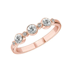 Rose Gold Bubble Natural Earth Mined Diamond Ring Old Cut Round Jewellery 3.50 Carats