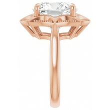 Real Diamond Solitaire Engagement Ring 5 ct 14K Rose Gold – angle view