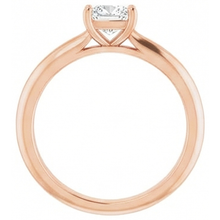Authentic Diamond Solitaire Engagement Ring 2 ct 14K Rose Gold – front view