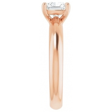 Diamond Solitaire Engagement Ring 2-ct 14K Rose Gold – side view