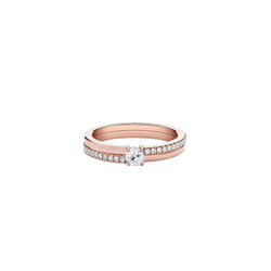 Rose Gold Engagement Ring Set Old Cut Round Genuine Diamonds 1.85 Carats