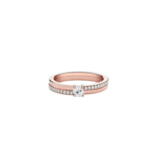 Rose Gold Engagement Ring Set Old Cut Round Genuine Diamonds 1.85 Carats