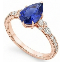 natural round sapphire 5.50ct ring top view
