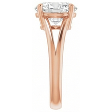 Brilliant Diamond Solitaire Engagement Ring 4.50-ct 14K Rose Gold – top view