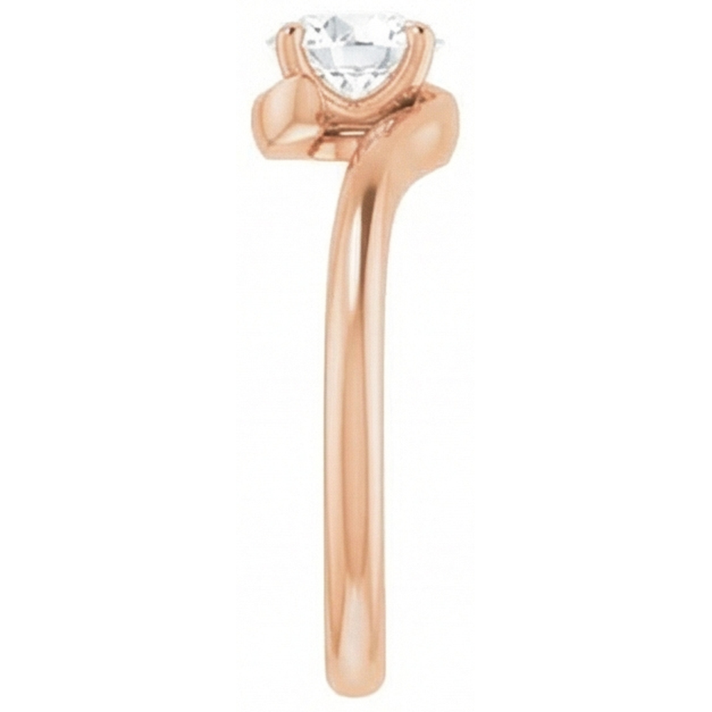 Real Fine Diamond Solitaire Ring 1.50 ct 14K Rose Gold – angle view