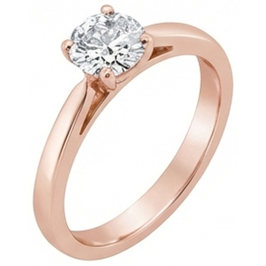 Rose Gold Solitaire 1 Carat Natural Earth Mined DIAMOND ( NOT LAB GROWN ) Engagement Ring New 4 Prongs