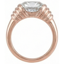 Rose Gold Solitaire Ring Cushion Old Mine Cut Real Natural Earth Mined Diamond 2.25 Carats