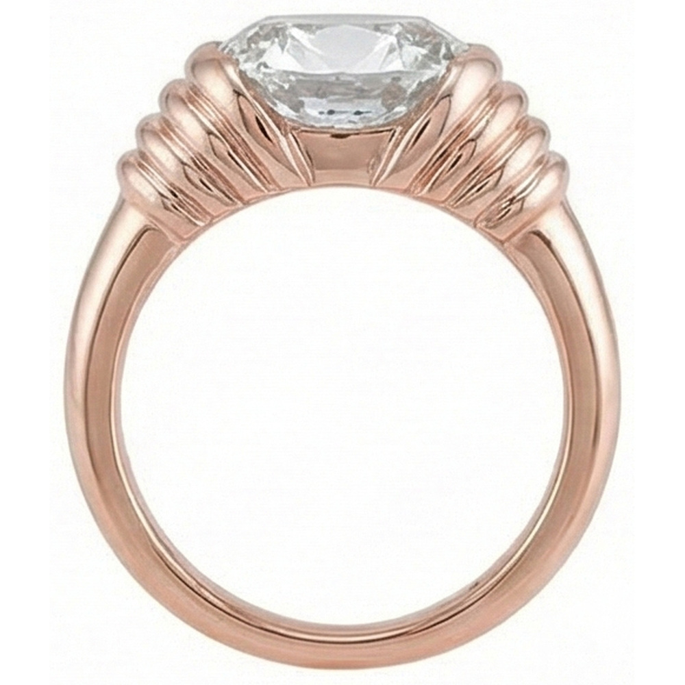 natural cushion diamond 2.25ct ring top view