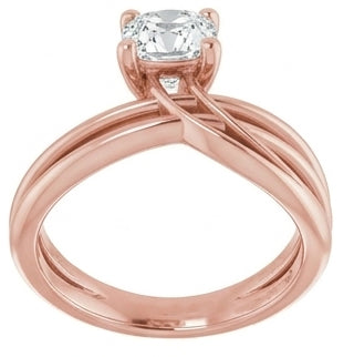 natural cushion diamond 5ct ring top view
