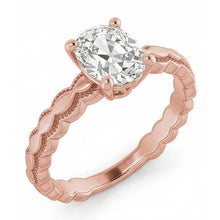 Rose Gold Solitaire Ring Oval Old Mine Cut Real Natural Earth Mined DIAMOND ( NOT LAB GROWN ) 3.25 Carats