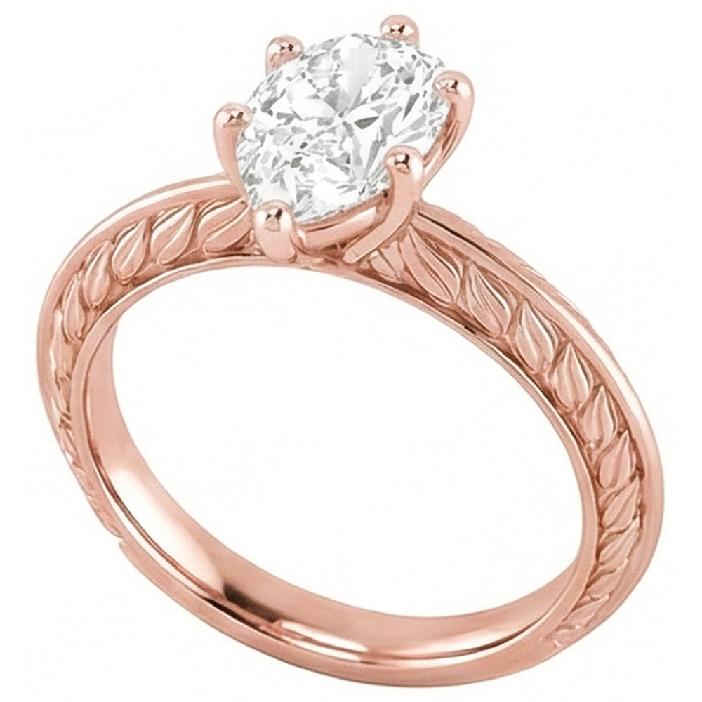 natural pear diamond 3.50ct ring top view
