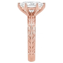 natural pear diamond 3.50ct ring profile view