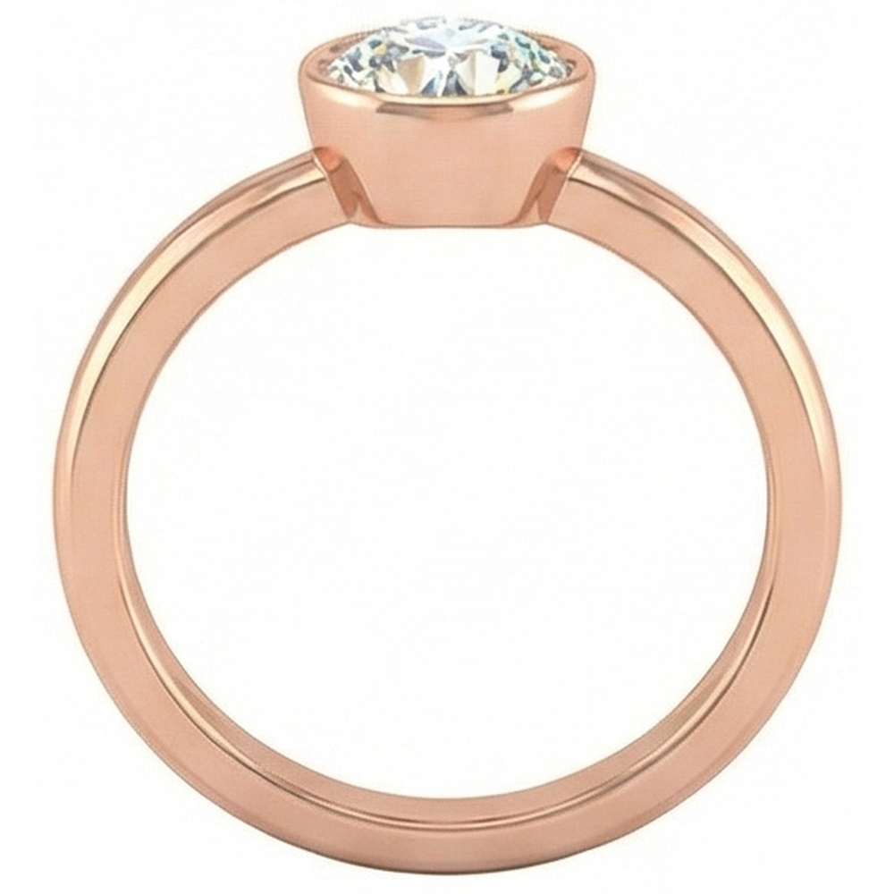 natural round diamond 1.50ct watch profile view