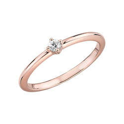 Rose Gold Solitaire Round Cut Ring Old Mine Cut Real Natural Earth Mined Diamond 1 Carat