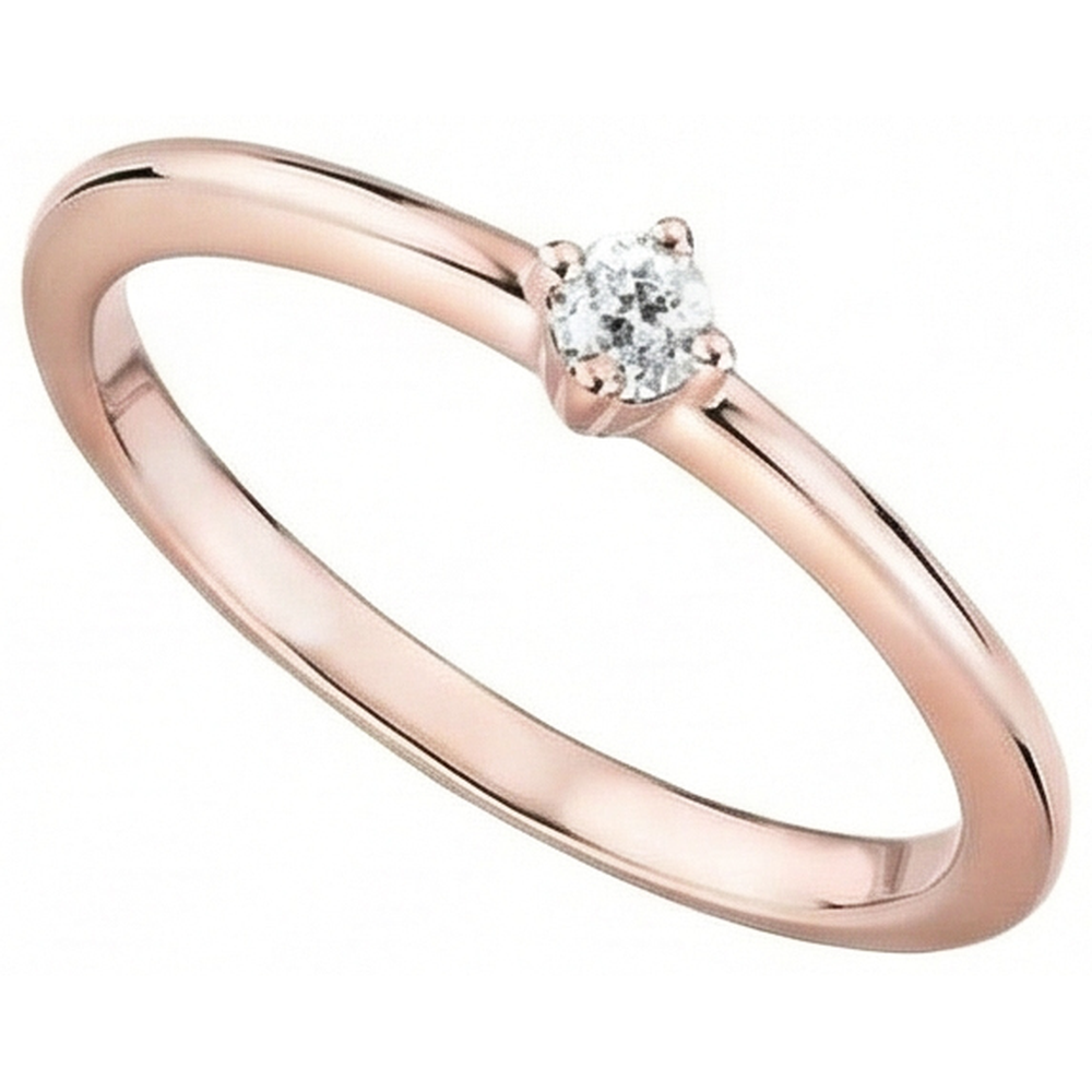 Rose Gold Solitaire Round Cut Ring Old Mine Cut Real Natural Earth Mined Diamond 1 Carat