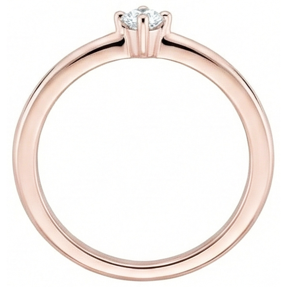 Rose Gold Solitaire Round Cut Ring Old Mine Cut Real Natural Earth Mined Diamond 1 Carat