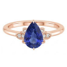 natural round sapphire 3ct ring front view