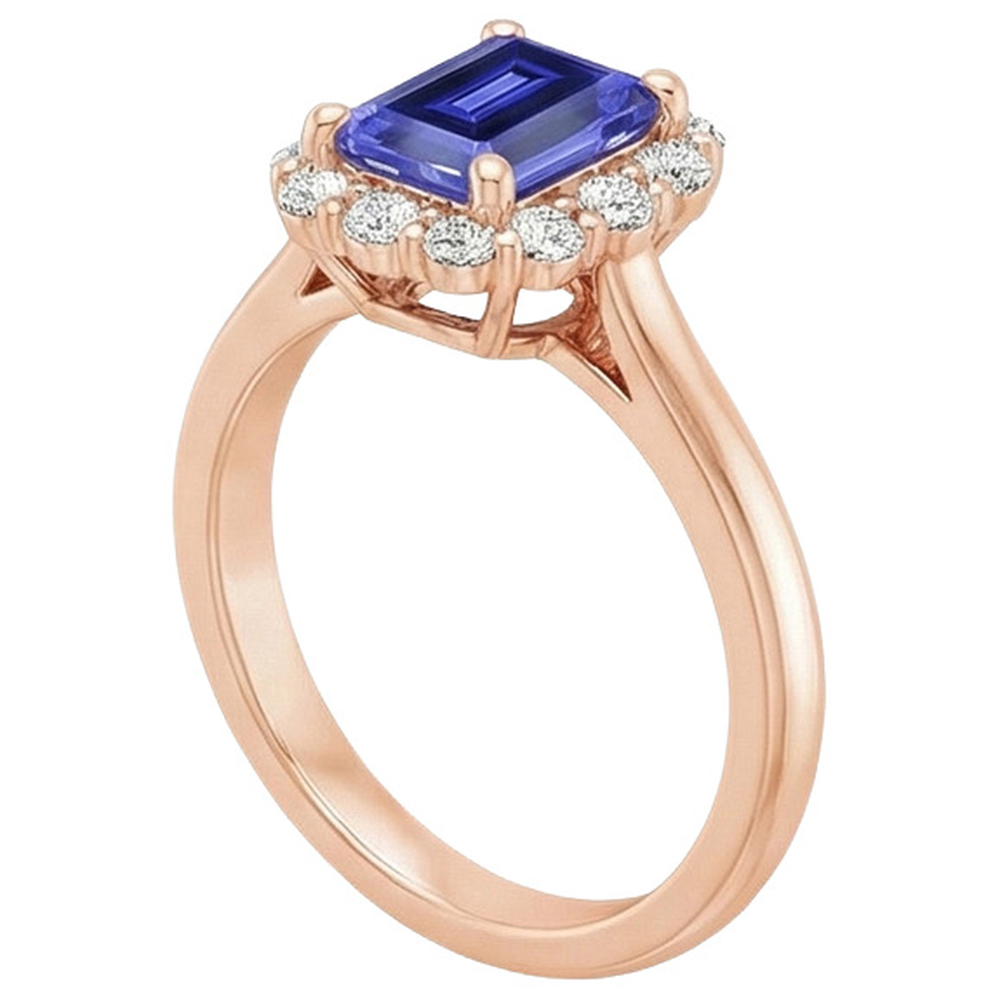 natural emerald sapphire 4ct ring top view