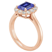 natural emerald sapphire 4ct ring top view