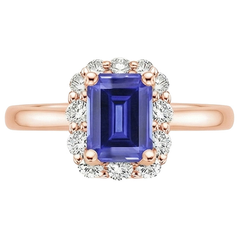 natural emerald sapphire 4ct ring profile view