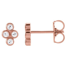 Real Diamond Earrings – front view