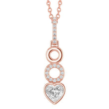 Diamond Pendant Necklace 1-ct 14K Rose Gold – main view