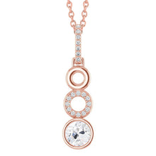 Handmade Fine Diamond Drop Pendant 1 ct – main view