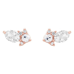 14 Karat Rose Gold Brilliant Diamond Earrings – 1.50-ct Antique