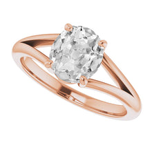 Natural Brilliant Diamond Solitaire Engagement Ring 4.50 ct 14K Rose Gold – main view