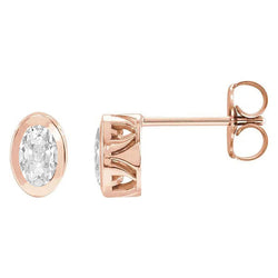Luxury Diamond Drop Earrings – 3 ct 14K Rose Gold