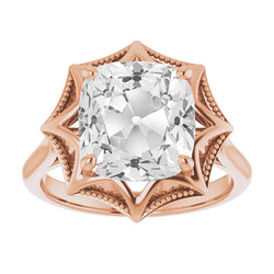Solitaire Engagement Ring 14K Rose Gold – Diamond Cushion Cut 5
