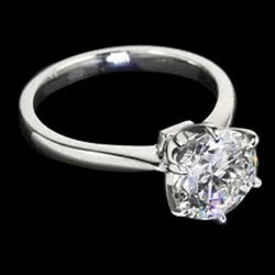 Round 1.25 Ct Natural Diamond Solitaire Ring Prong Setting White Gold 14K