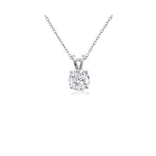 Round 1.5 Carats Genuine Diamond Pendant Necklace White Gold 14K