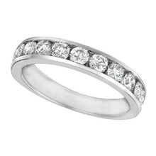 Round Brilliant 2.40 Carat Genuine Diamond Channel Set Band White Gold 14K