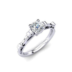 Round Brilliant Cut 1.60 Ct Gorgeous Genuine Diamond Engagement Ring
