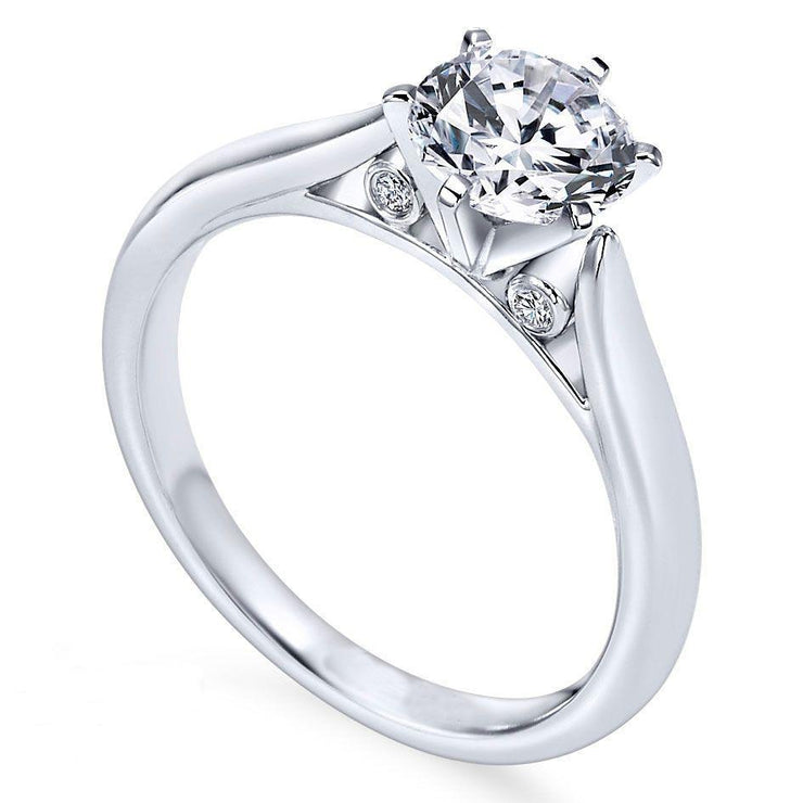 Round Brilliant Cut 2 Carat Real Diamond Engagement Ring