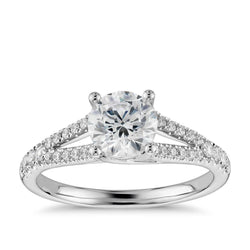 Round Brilliant Cut 3.25 Carats Gorgeous Genuine Natural Earth Mined Diamond Split Shank Ring