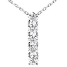Round Brilliant Cut Genuine Diamond Five Stone Necklace Pendant 2.5 Ct. WG 14K