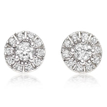 Round Brilliant Cut Halo Real Diamond Stud Earrings 1.70 Ct. White Gold 14K