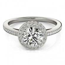 Round Brilliant Genuine Diamond Halo Engagement Ring 2.60 Gold 14K