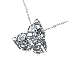Round Brilliant Real Diamond Pendant Necklace Prong Set 3.0 Carat WG 14K