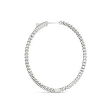 Round Brilliant Real Diamonds Hoop Earrings 1.75 Ct. F Vvs1 Diamond Earring