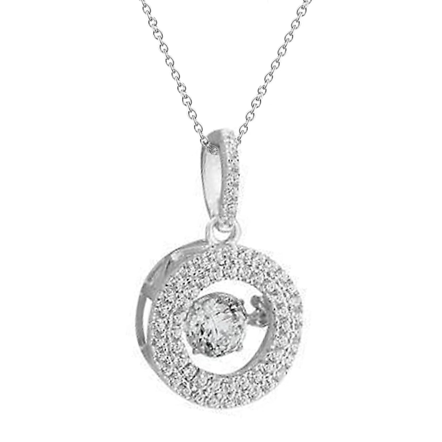 Round Brilliant Shape 1.35 Ct Real Diamonds Necklace Pendant White Gold 14K