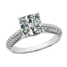 Round & Cushion Old Miner Real Natural Earth Mined Diamond Ring 14K Gold Jewellery 6.75 Carats