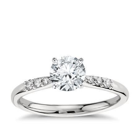Round Cut 1.15 Ct Natural Diamond Engagement Ring Jewelry White Gold 14K