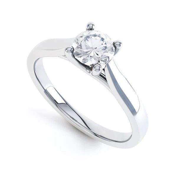 Round Cut 1.20 Carats Solitaire Real Diamond Engagement Ring