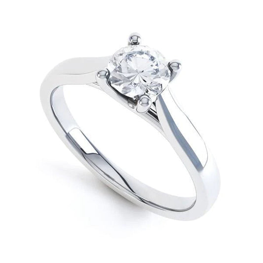 Round Cut 1.20 Carats Solitaire Real Diamond Engagement Ring