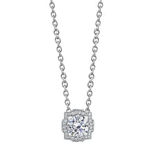 Round Cut 1.53 Carats Real Diamonds Pendant Necklace White Gold 14K