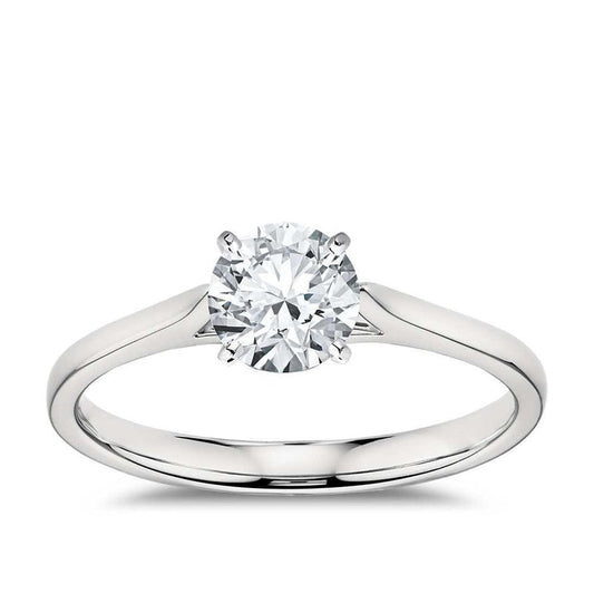 Round Cut 1.90 Carat Genuine Diamond Solitaire Ring White Gold 14K