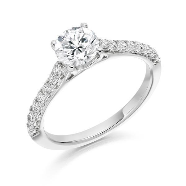 Round Cut 1.95 Carats Prong Set Natural Diamond Wedding Ring Jewelry New